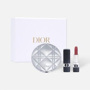 (New) Dior VIP Limited Edition quilted compact mirror & lipstick